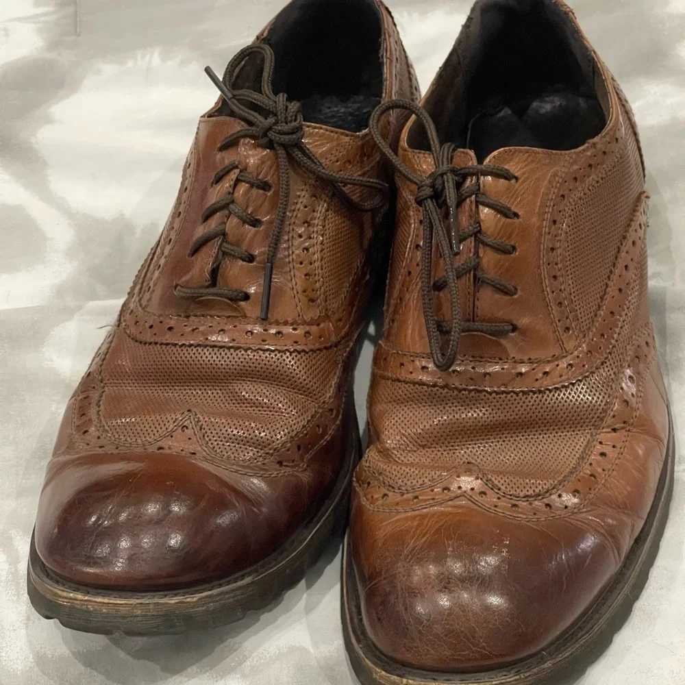 Steve Madden 10 Persey Leather Upper Lace Up‎ Loafers